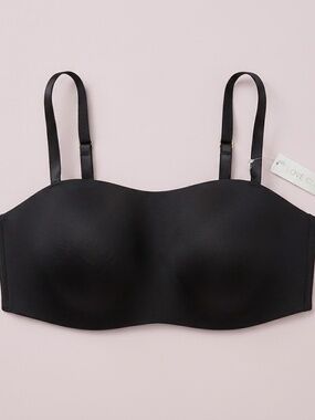 NWT Victoria's Secret Black Strapless Contour Bandeau Bra